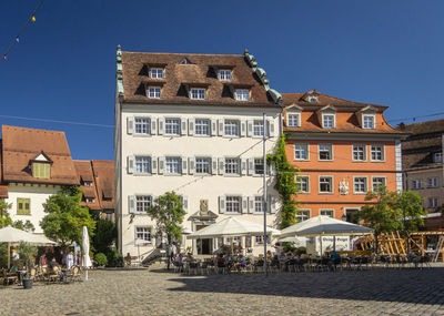 Historic buildings in the city of meersburg, germany