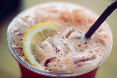 Close-up of ice cream in glass