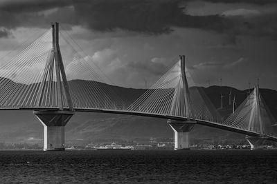 Bridge over river against sky