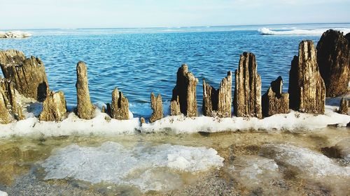 Panoramic view of sea against sky