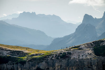 Panoramic view of italiaan mountains against sky