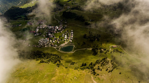Drone view of landscape
