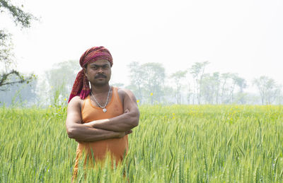 Portrait of indian farmer 