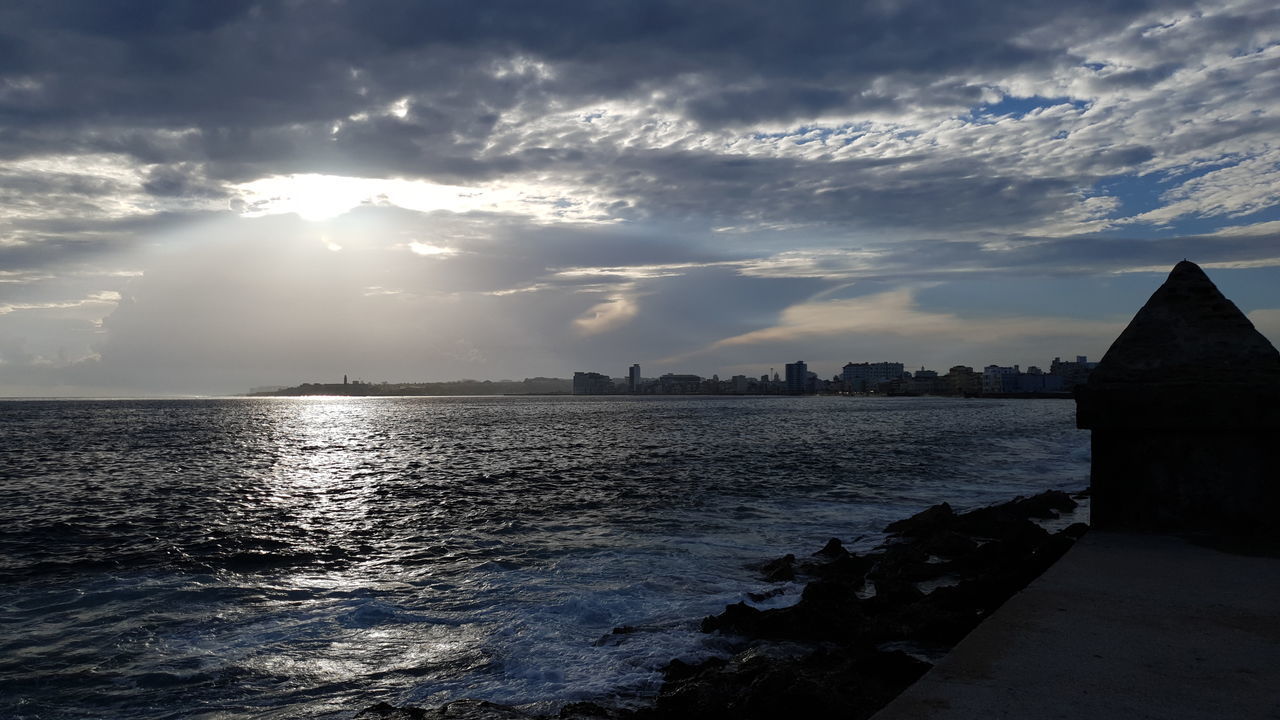 SCENIC VIEW OF SEA BY BUILDINGS AGAINST SKY