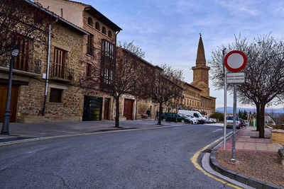 Olite, navarra spain february 20 2021, view of the city of olite