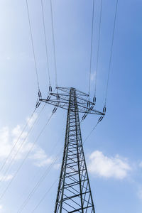 Low angle view of power lines