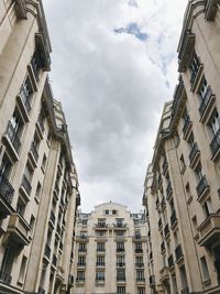 Low angle view of buildings against sky