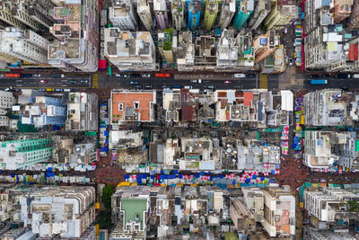 Aerial view of buildings in city