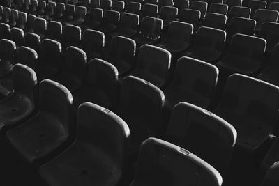 Full frame shot of empty seats in kitchen