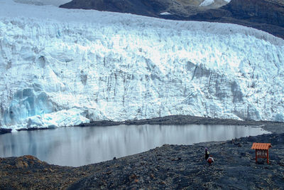 Scenic view of frozen lake