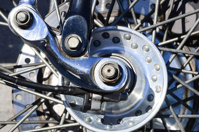 Close-up of bicycle wheel