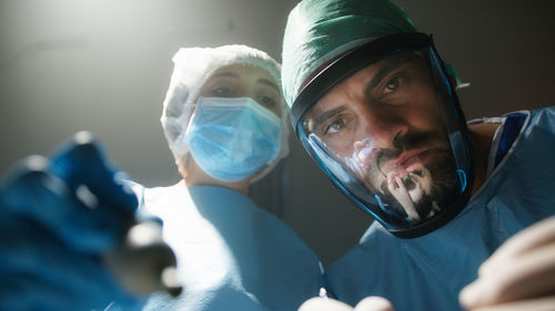 Pov view of patient in surgery room