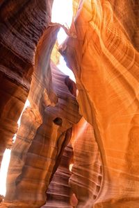 Low angle view of rock formation