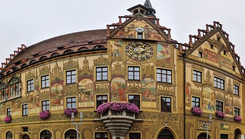 Low angle view of old building against sky