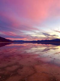 Scenic view of dramatic sky during sunset