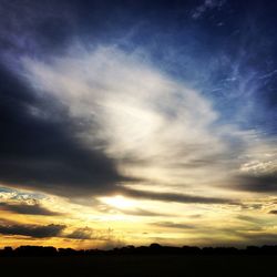 Scenic view of landscape at sunset