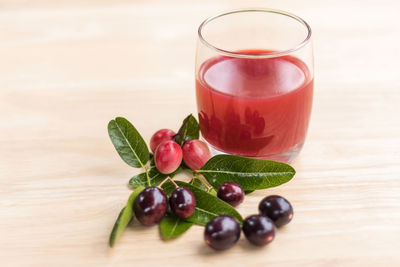 Close-up of drink on table