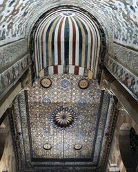 Low angle view of ornate ceiling in building