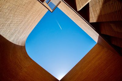 Low angle view of spiral staircase