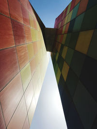 Low angle view of modern building against sky