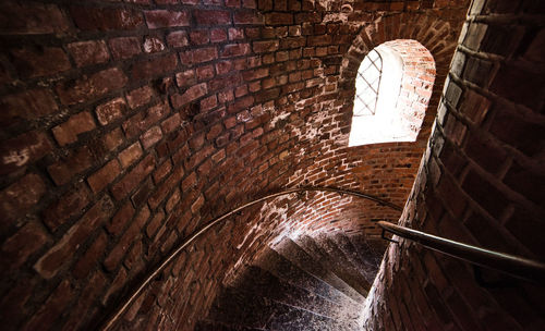 High angle view of staircase