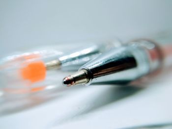 High angle view of pen on table