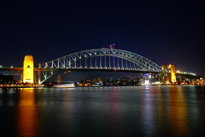 Nightview of sydney harbour bridge