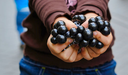 Close-up of person holding ice cream