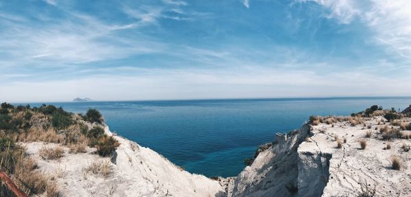 Panoramic view of sea against sky