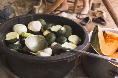 Preparing couscous in m'hamid el ghizlane or lamhamid ghozlane is in the zagora province, morocco