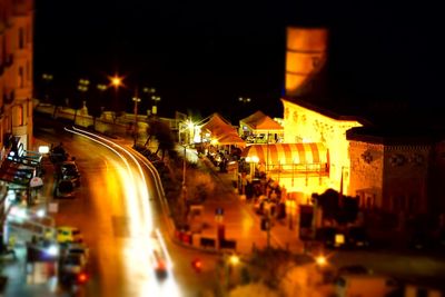 City street at night