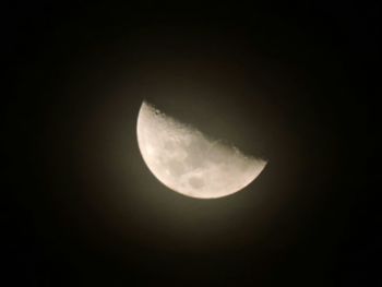 Low angle view of moon in sky