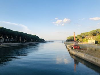 Scenic view of river against sky