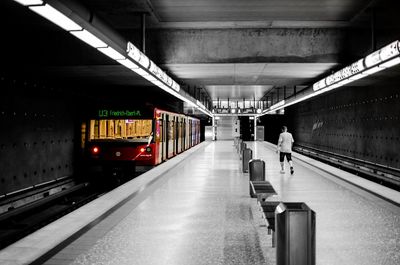 Railroad station platform