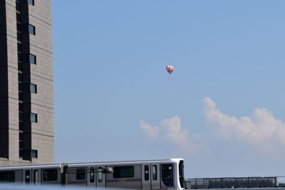 Low angle view of hot air balloon against sky