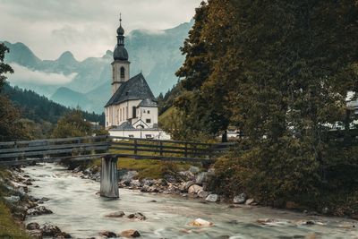 Bridge over river in ramsau