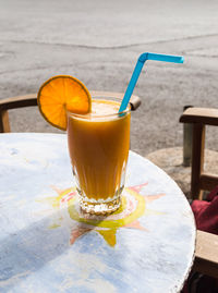 Close-up of drink on table