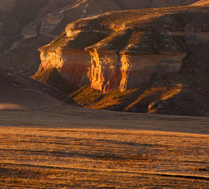 Aerial view of rock formations