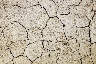 Full frame shot of cracked land