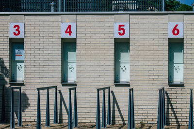 Text on wall of building