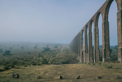 Scenic view of bridge against clear sky