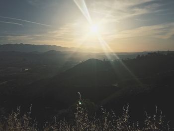 Low angle view of mountains against sky