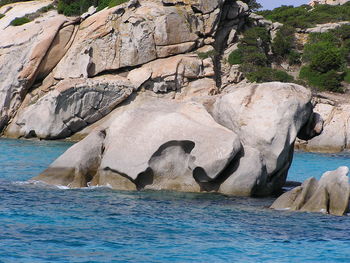 Rock formations in sea