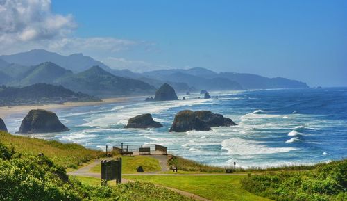 Scenic view of sea against sky