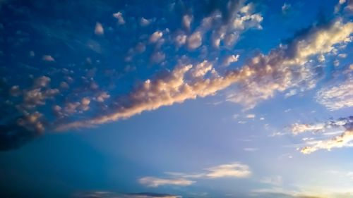 Low angle view of clouds in sky