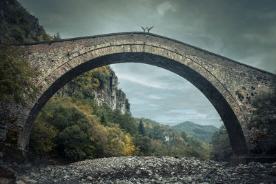 Bridge over river against sky