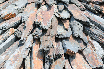 Full frame shot of wooden roof