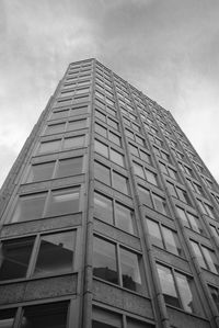 Low angle view of modern building against sky