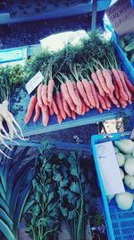 Various flowers in market stall