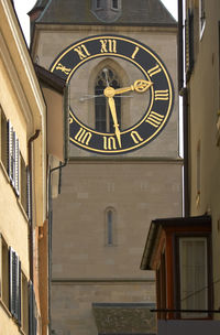 Low angle view of clock
